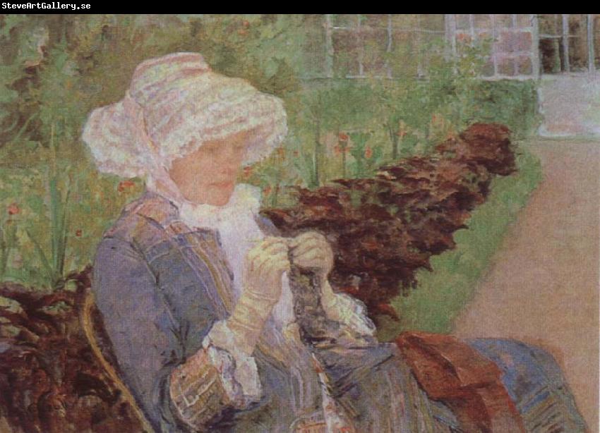 Mary Cassatt Lydia Crocheting in the Garden at Marly